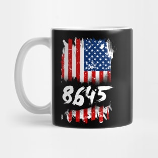 'Distressed Flag Anti Trump 8645' Anti-Trump Protest Gift Mug